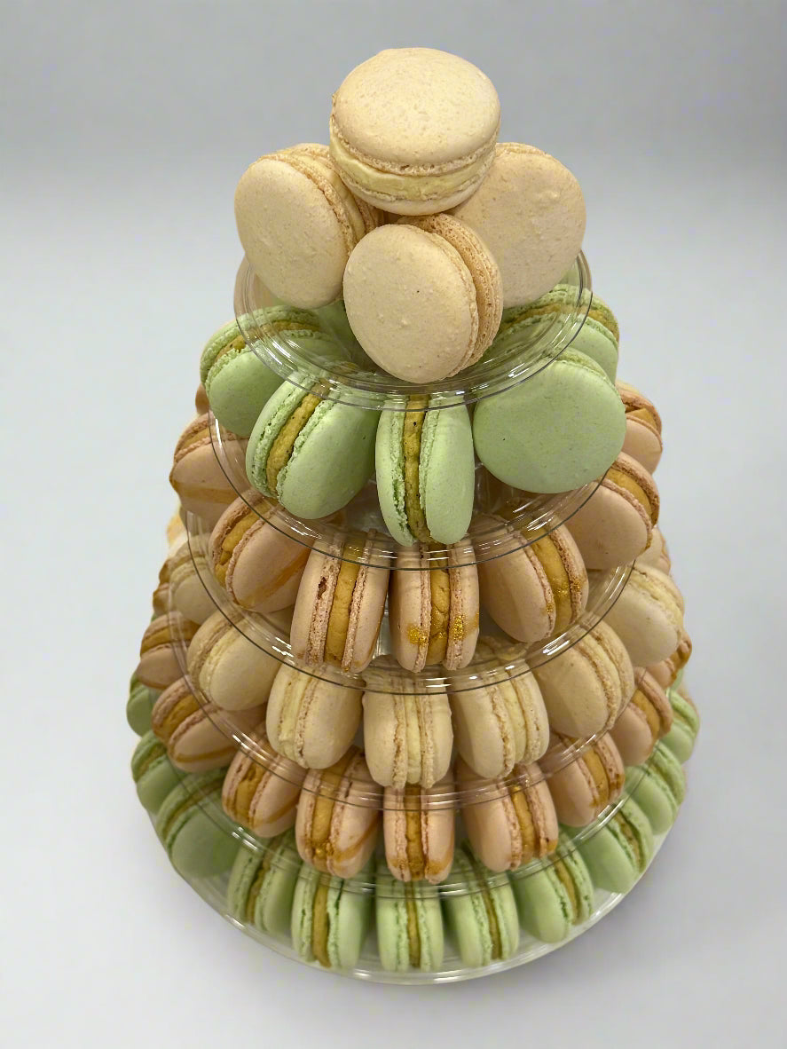 macaroon salted caramel, pistachio, lemon, rose